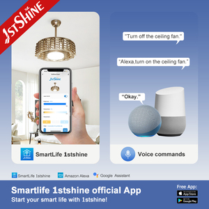 1stshine LED Ventilador <span class=keywords><strong>de</strong></span> techo Iluminación LED <span class=keywords><strong>de</strong></span> 3 colores Ventilador <span class=keywords><strong>de</strong></span> techo <span class=keywords><strong>de</strong></span> color dorado decorativo <span class=keywords><strong>de</strong></span> lujo Sin aspas con control remoto - Product Image 6