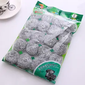 20 Pcs Set Stainless Steel Scrubbers Cleaning Ball Sponges Metal Scouring Pads Ball