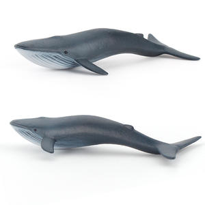 Mini criatura marina modelo gran tiburón blanco Ballena Azul piloto pez decoración dibujado a mano juguete sólido - Product Image 3