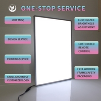 Menú colgante de techo de Banco interior Led Slim LED A1 A2 A3 A4 caja de luz póster publicidad cajas de luz LED de vidrio ultrafino