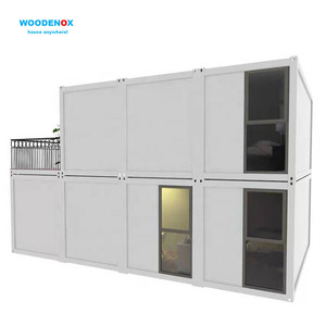 Hai Cửa Hàng Prefab Nhà Sang Trọng Hiện Đại Nhà Ở <span class=keywords><strong>Container</strong></span> Kết Cấu Thép Gói Phẳng - Product Image 3