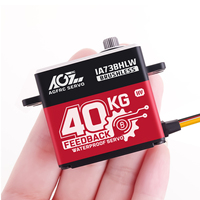 AGFRC 40KG Moteur Brushless Numérique Programmable à Couple Élevé HV avec Engrenages en Acier, Retour de Position 180 Degrés en 0,100s, 25T STD pour Robot RC
