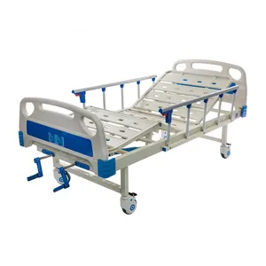 Hot Selling 2 Functie Verstelbare Handleiding Medisch Ziekenhuis Bed Caster Verwijderen Icu Ziekenhuisbed Voor Patiëntenzorg