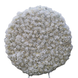 IFG Boda Evento Proveedor Rosas de seda blanca Arco decorativo Arreglo floral Elegante Navidad Boda Arco Marco Decoración - Product Image 2
