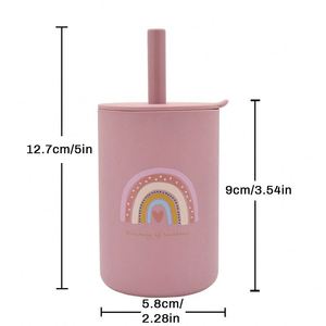 BPA-Free Baby Sippy Cups With Lids and Straws Training Drinking Water Cup Infant for Toddler Kid - Product Image 2