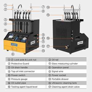 Limpiador y probador de inyector de combustible ultrasónico AUTOOL CT500 de 220V y 110V, limpieza sin desmontaje para inyectores EFI, SFI, GDI - Product Image 3