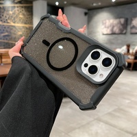 Coque de téléphone magnétique sans fil Glitter Armor pour iPhone 17 Air 16 Pro Max 15 14 Plus 12 11 13, protection antichoc