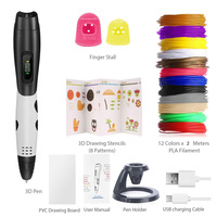 Baru 3D Printer pena dengan layar LCD 1.75mm filamen plastik untuk anak-anak 3D seni menggambar dan otomatis 3D Printing