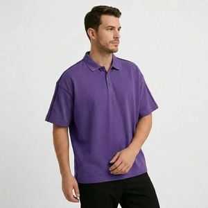 Wholesale Low Price For Sale Solid <b>Purple</b> Men's <b>Polo</b> <b>Shirt</b> Short Sleeve Knitted Casual Button Collar Regular Fit Custom Logo Top - Product Image 6