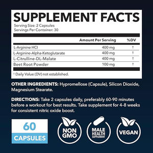 Cápsulas de L-arginina para la Fertilidad y Potencia, Venta al por Mayor de Fábrica, Cápsulas Veganas de L-arginina, Polvo de Raíz de Remolacha con L-arginina, Cápsulas Duras - Product Image 2
