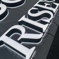 Panneaux en métal extérieurs personnalisés de haute qualité Led lettres éclairées et rétro-éclairées lettre de canal 3D signe de hall d'affaires signe de Logo 3D