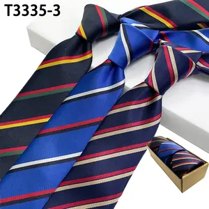 Classic design high quality lot stock mukro kravat green necktie tie white stripes corbatas de homres striped tie