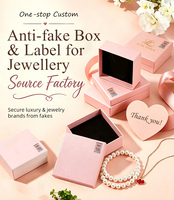 Boîte à collier personnalisée avec étiquette de sécurité à code QR, emballage cadeau anti-contrefaçon pour bijoux, OEM
