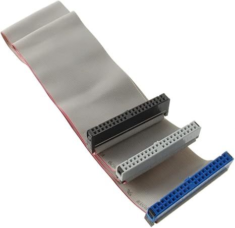 JYX IDE Three Row Female 40Pin Copper Core PET Insulation Flat Ribbon Cable Customized Length Extension Cable 60V Rated Voltage