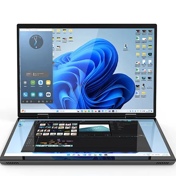 יוגה מחשב נייד חדש כפול 14 אינץ' 10.5 אינץ' מסך מגע טאבלט אינטל N95 Win11 מחשב נייד 360 יוגה סוג-C פליפ נטבוק עסקי