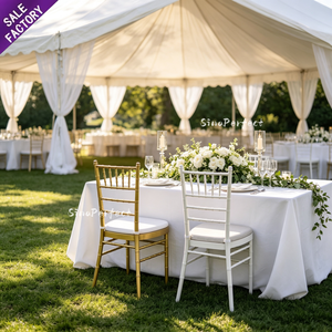 Sillas Apilables de Metal Doradas para Bodas y Eventos, Estilo Chavari/Tiffanie, Venta al Por Mayor, Foshan, China - Product Image 1