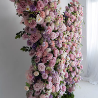 Fleurs artificielles personnalisées pour mariage, anniversaire, fournitures, cadre de fleurs en forme de papillon rouge, arche de fleurs en forme de cœur, décorations de fête, toile de fond