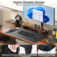 Tapis de souris en caoutchouc au design lisse et durable, charge sans fil, non toxique, charge rapide 15W pour le jeu, le bureau, accessoires informatiques