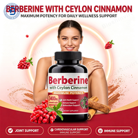 Meilleur prix OEM – Gélules de berbérine végétalienne naturelle 500 mg 1000 mg – Extrait d'herbes de berbérine HCl – Compléments cutanés à base de berbérine
