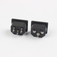 Prise de courant CA 250 V CA 10 A, connecteur de montage sur panneau, prise d'entrée 3 broches pour voiture électrique et alimentation informatique
