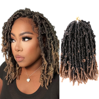 En gros 18 pouces Papillon Locs Crochet Cheveux Doux Serrures Bouclés Tresse Cheveux Synthétiques Faux Serrures Crochet Cheveux Tresses Extensions