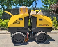 Mini-compacteur routier à tambour unique SHANTUI SRD017W de 1,7 tonnes, moteur à essence, compacteur piéton, machine compacte avec pompe moteur