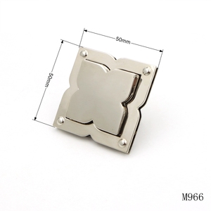 Cierre de Metal Pulido de Níquel de 50 mm, Cierre Giratorio con Forma de Flor Personalizado, Herraje para Bolsos, Cierre de Giro - Product Image 2