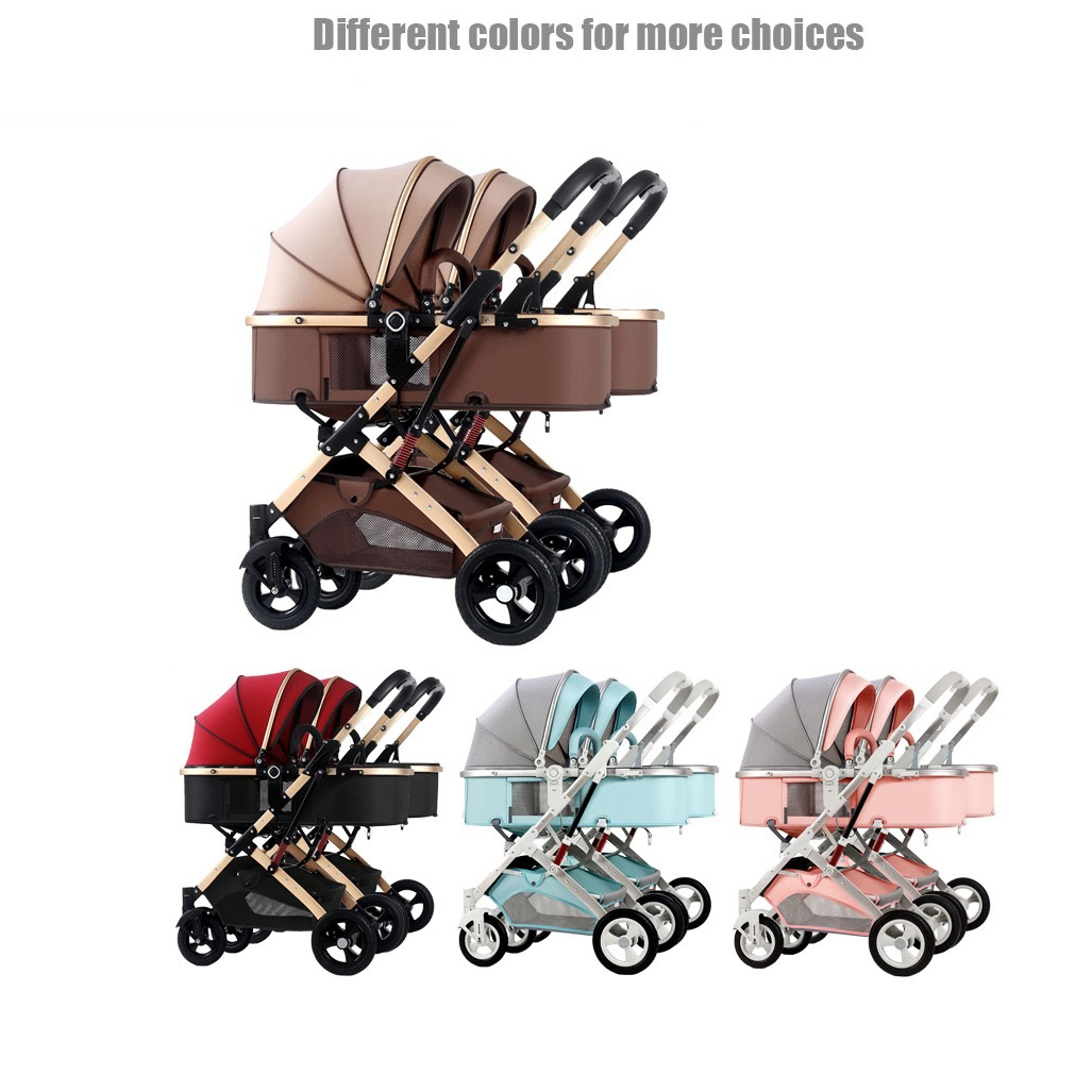 Deluxe 3-in-1 Lightweight Twin Stroller Travel System with Car Seat   Versatile and Foldable Combo for Babies 0-4 Years