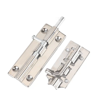 Loquet coulissant robuste en acier inoxydable de 5 pouces pour portes en bois et en métal