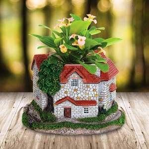 Unieke Polyresin Sculptuur Bloemenvaas Voor Binnen/Buiten Voor Sprookjesachtige Tuinhuis Ontwerp Succulente Planter Met Kunstmatige Stijl - Product Image 5