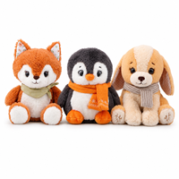 Jouets en peluche mignons d'animaux EPT : renard, pingouin, chiot, animaux en peluche doux et câlins, cadeaux d'anniversaire et de Noël pour enfants