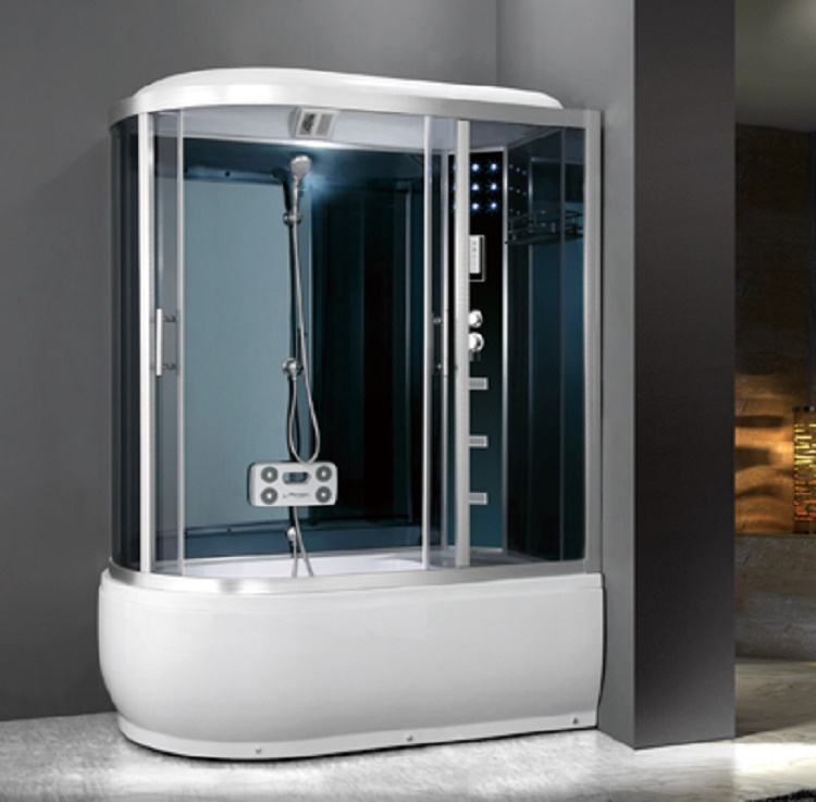 China Leverancier Hotel Functionele Glazen Badkamer Hydro Massage Stoomdouchecab