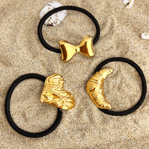 Set de Joyería, Lazos para el Cabello para Mujer, Chapado en Oro de 18k, Accesorios para el Cabello de Acero Inoxidable, Lazos para Niñas - Product Image 3