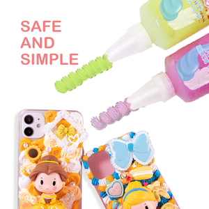 Pegamento de Crema con Purpurina de Cristal de Colores Surtidos Personalizados, Pegamento de Arcilla para Glaseado, Pegamento de Crema Batida de Simulación para Decoración DIY - Product Image 6