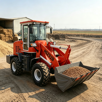 Loader Roda Kompak 1.8 Ton Langsung dari Pabrik, Bucket 0.8m³, Diesel 58kW, 4WD, Payloader untuk Konstruksi, Pertanian, Tambang, Mini Loader Cina