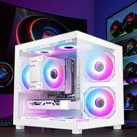 Boîtier PC de table à haut débit d'air, boîtier ATX, boîtier PC de jeu en verre