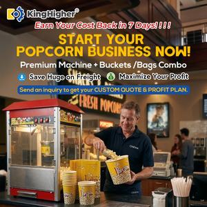 Machine à Popcorn Professionnelle 1400W à Air Chaud, Commerciale de Comptoir, avec Agitateur Automatique, Style Rétro, pour Fêtes, Maison et Cinéma 110/220V - Product Image 6