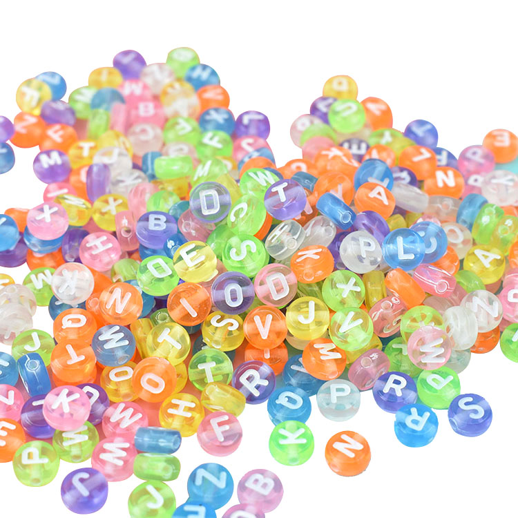 Новые круглые буквы, акриловые бусины, цветные буквы алфавита, свободные бусины для детей, пар, бижутерия «сделай сам»