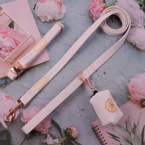 Fabricantes OEM Plaids and Tweeds Correa para perros con anillo de metal D Fuerte logotipo personalizado Correa de belleza para perros medianos - Product Image 3