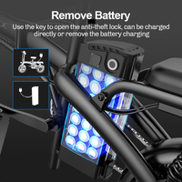 Linksports 2024 gran oferta bicicleta eléctrica plegable de tamaño Mini 400W 14 pulgadas 8-25ah bicicleta eléctrica alimentada por batería de litio
