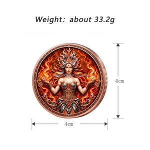 Moneda Conmemorativa Redonda <span class=keywords><strong>de</strong></span> Cobre Puro 999 <span class=keywords><strong>de</strong></span> 1oz con Relieve en Relieve <span class=keywords><strong>de</strong></span> las 4 Estaciones (Agua, Bosque, Fuego, Viento) - Medalla <span class=keywords><strong>de</strong></span> Recuerdo - Product Image 6