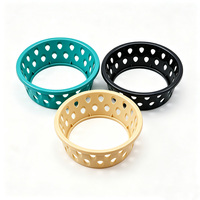 Universele recyclebare PP plastic voedselveilige fruitondersteunende schaal, multi-color geventileerde displayring voor meloen en pomelo