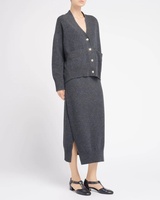 Cardigan en cachemire pour femme, boutonné, décontracté, chaud, pull en cachemire