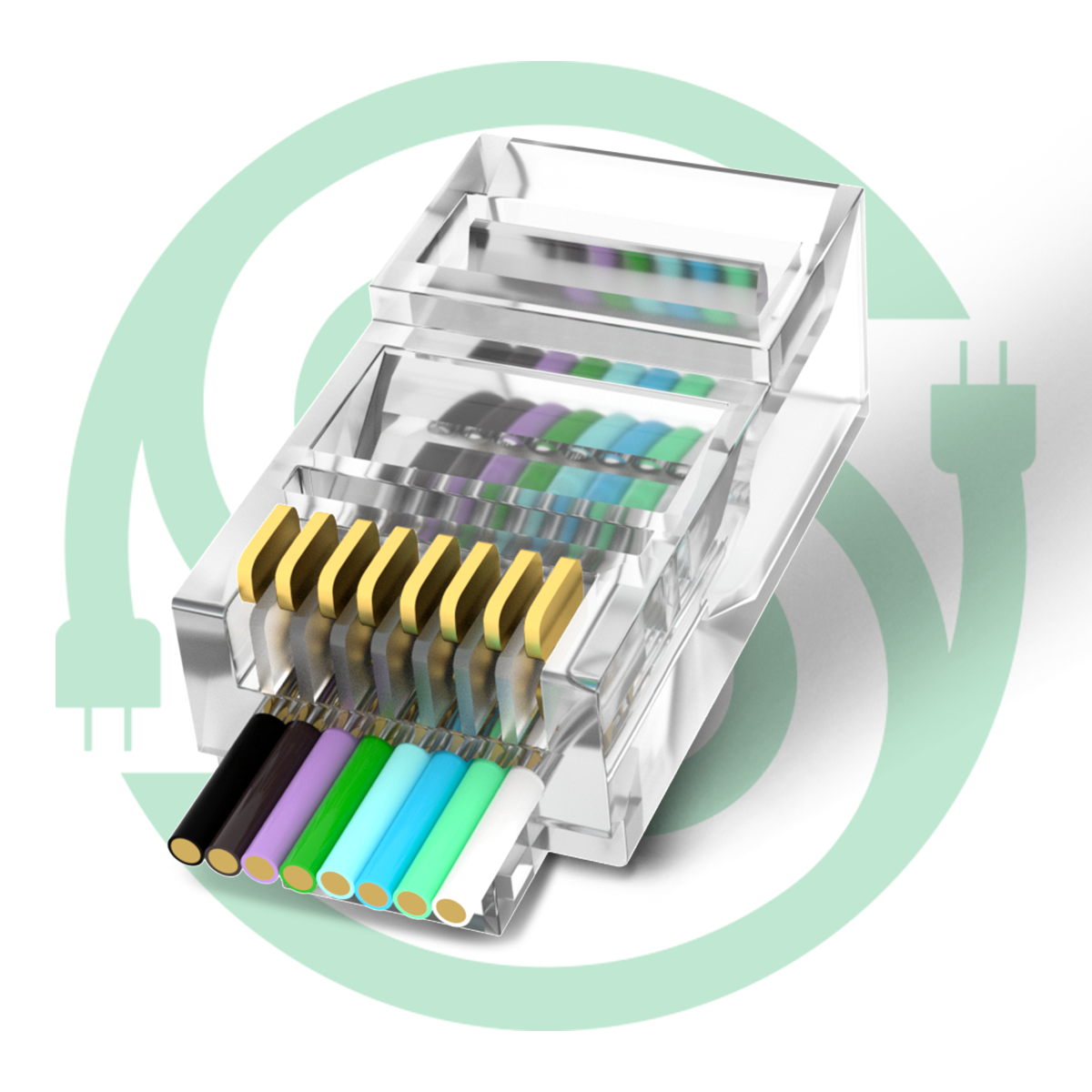 Проходной коннектор rj45. Проходной соединитель 8p8c (rj-45) ftp, 5e (10-0316). влагозащищенный разъем utp.