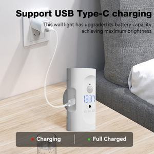 Lámpara de Pared Inteligente Moderna para Dormitorio, con Reloj, Inalámbrica, Fácil de Instalar, Recargable, LED, Magnética, Precio de Fábrica - Product Image 2