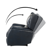 Sillón Reclinable Eléctrico de Cuero Genuino Moderno con Reposabrazos Acolchados y Soporte Ergonómico para la Espalda, para la Comodidad del Salón