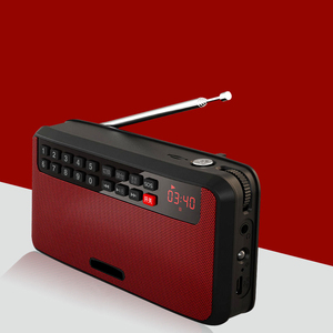 Radio FM portable d'urgence, mini haut-parleur sans fil BT, lecteur MP3, musique USB, alarme, caisson de basses extérieur, affichage numérique, intégré en plastique - Product Image 6