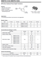 Transistor bipolaire NPN SOT-23 MMBTRC104SS - Série MMBTRC10XSS Température de fonctionnement -55°C à +150°C HFE 80 100mA 100% Original Traceable