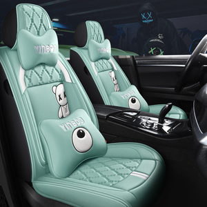 Fundas de Asiento de Coche, Juego Completo, Impermeables, de Cuero, para Honda Civic, Nissan Versa, Altima, <span class=keywords><strong>Toyota</strong></span> RAV4, Camry, Highlander, Accent, Elantra - Product Image 3