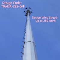 Torre Monopolo de Altura Personalizada, Mástil Monopolo de Acero Q355B para Proyectos de Estaciones Base de Comunicación Celular